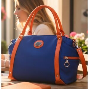 Sandol Florida Gators Tote Satchel Handbag Blue Orange NWT 13x9